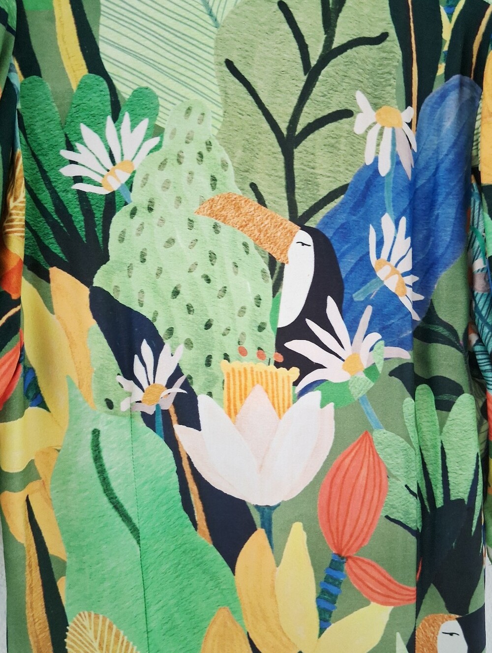 Farm Rio Vintage Toucans Button Down Midi Dress - Picture 8 of 16
